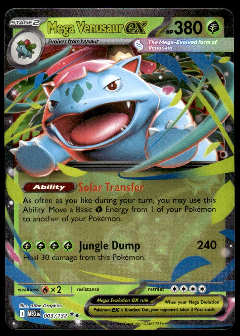 Pokemon TCG ME01: Mega Evolution #003/132 Mega Venusaur ex NM