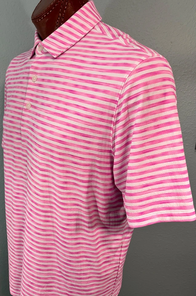 IBKUL Golf S/S absorbente, UPF 50 POLO talla L LANDON ESTAMPADO RAYAS (ROSA/BLANCO) Foto 2 de 2