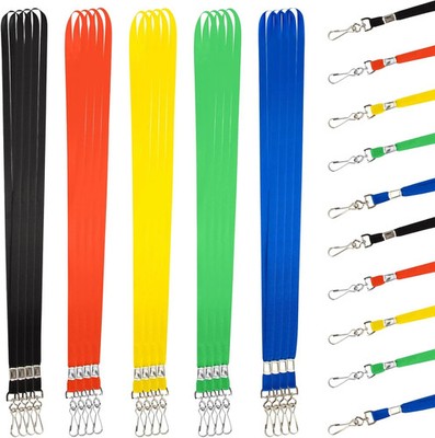 MAQIHAN 20 PCS Lanyards for ID Badges - Bulk Lanyards for Keys, Assorted Bright