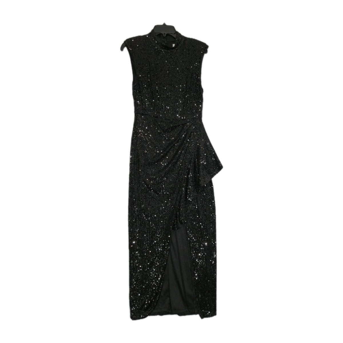 Belle Badgley Mischka Women's Dress Size 6 Sequin Isla Dress Black NWT 45
