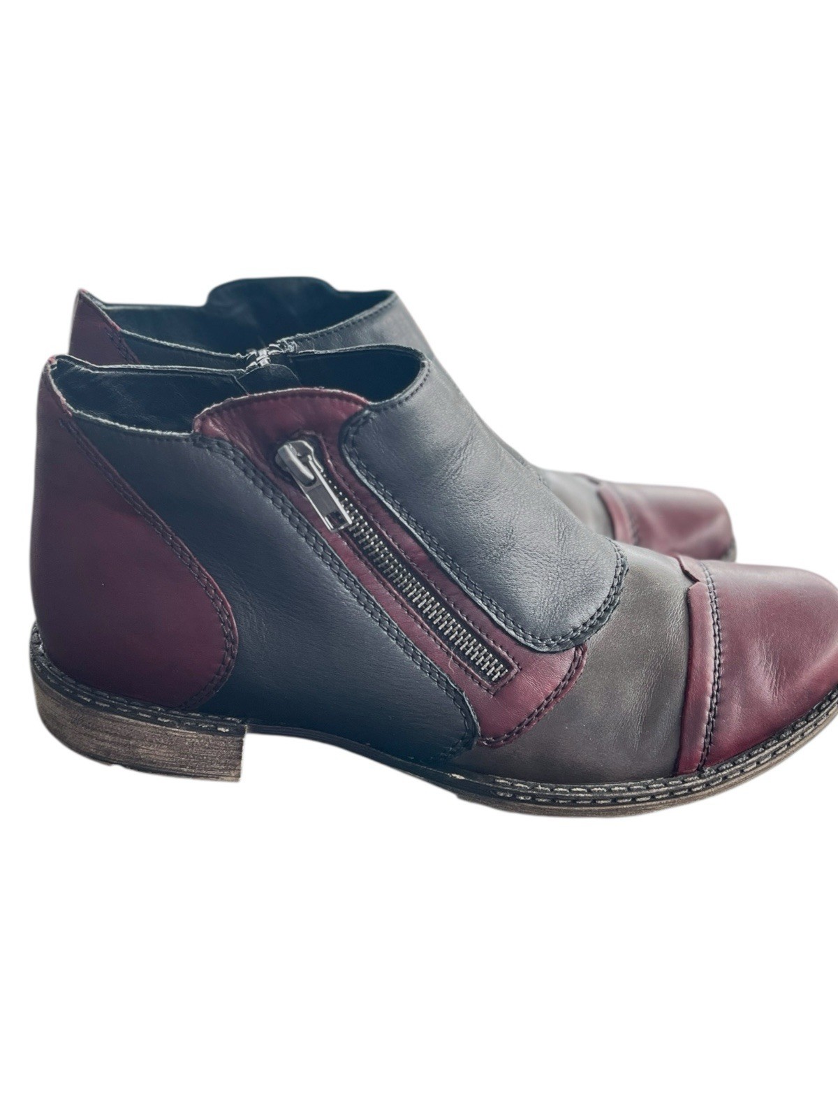 Remonte Genuine Leather Patchwork Multicolor Ankl… - image 1