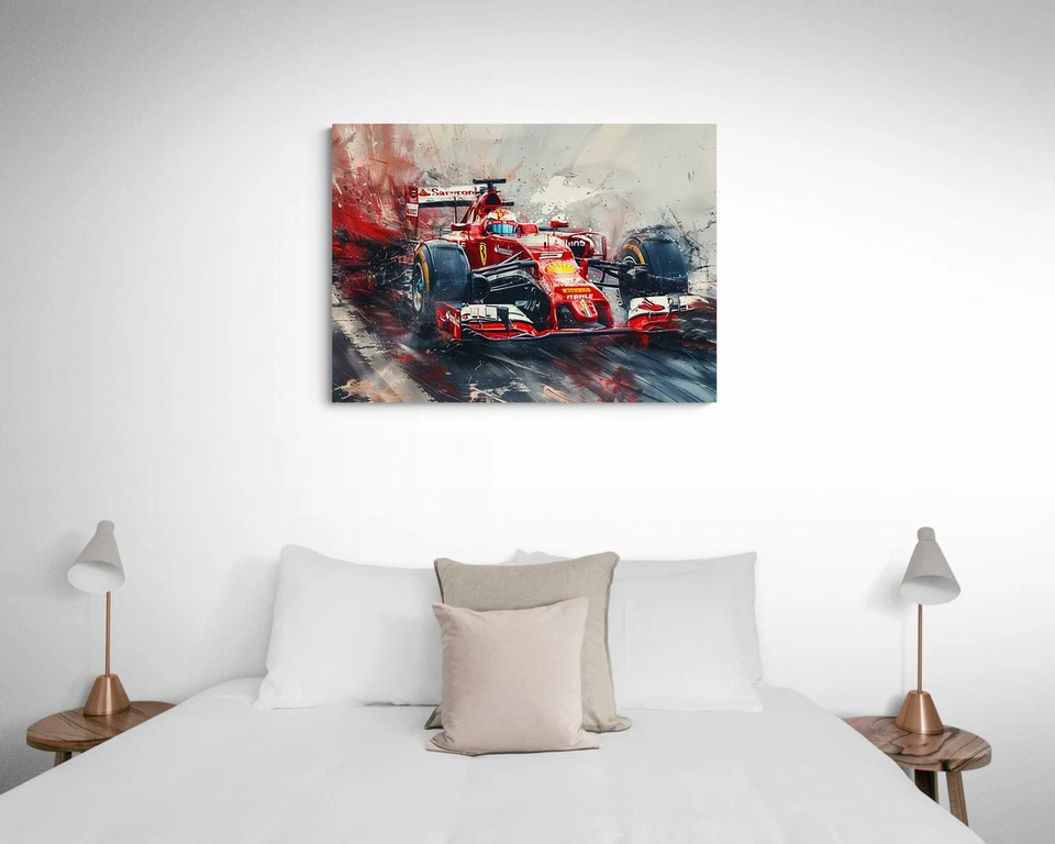 F1 Racing Car Formula 1 Canvas Picture Print Wall Art - Image 3 of 4