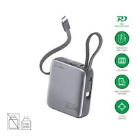 Powerbank 10000Mah | 22.5W USB-C Dual Kabel | Lcd