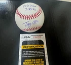 Detroit Tigers TROY MELTON Signed Rawlings OML Baseball Ball JSA MLB DEBUT