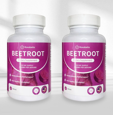 #ad 2PCS Rosabella Organic Beet Root 60 Capsules Natural Energy Boost Blood Pressure $16.78