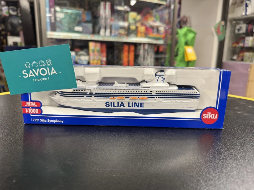 SIKU 1729 - modellino 1:1000 - NAVE SILJA SYMPHONY  BIANCA/BLU - NUOVO - Immagine 2 di 4