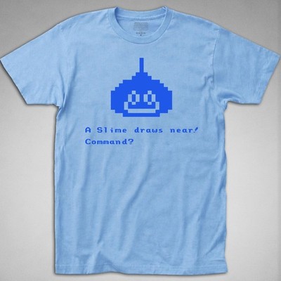 Dragon Quest Warrior Slime Shirt rpg final fantasy square enix game 80s nintendo