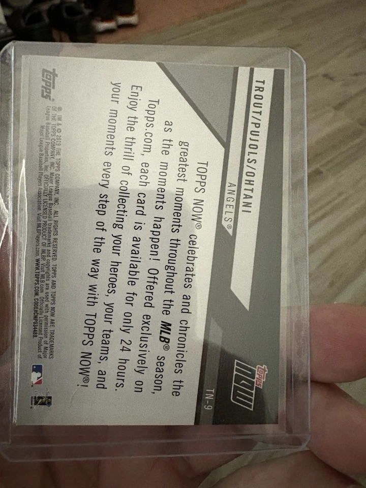 Topps Mike Trout Shohei Ohtani Albert Pujols 2019 Topps Now Review #TN-9 Foto 2 de 2