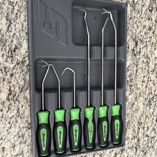 Snap-on Sgrht6bg 6 Pc Soft Grip Radiator Hose Pick Set Green