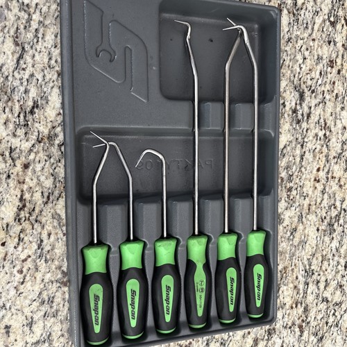 Snap-on sgrht6bg 6 pc soft grip radiator hose pick set green