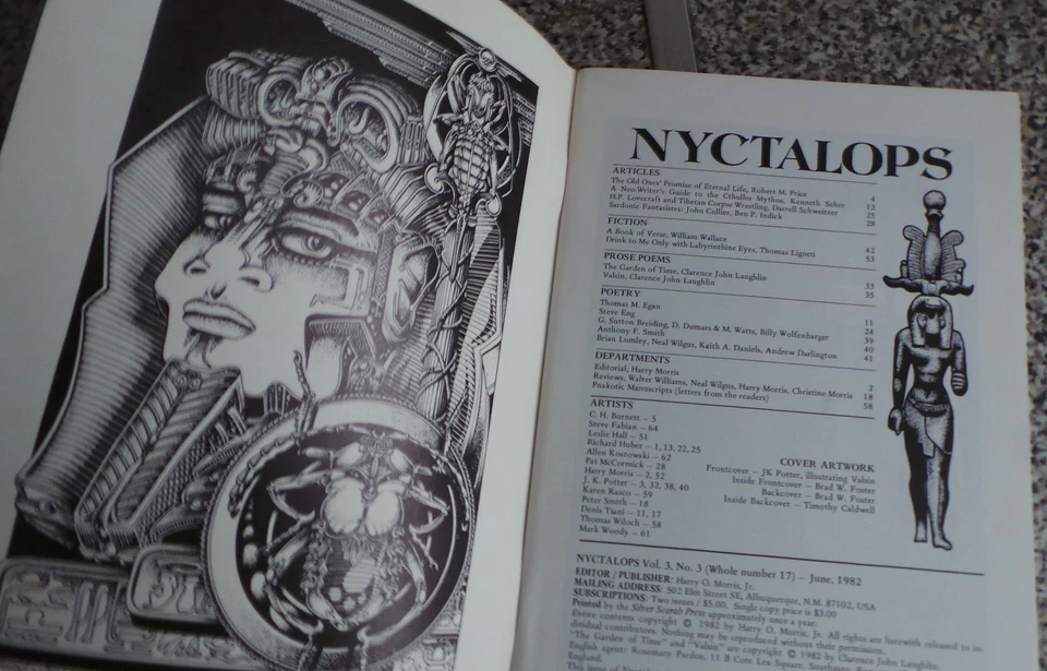 Harry O Morris (Ed) NYCTALOPS No 17 Cthulhu Mythos H P Lovecraft Thomas Ligotti - Image 3 of 3