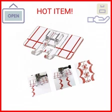 Clear Top-Load Border Guide Presser Foot for Brother Singer Janome Babylock and 