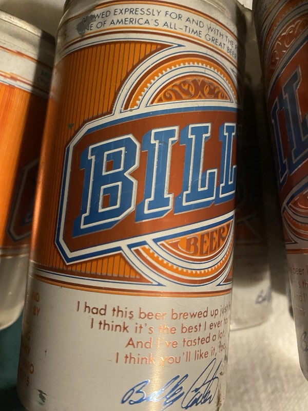 VINTAGE BILLY BEER EMPTY CANS  RARE PUSH TAB OPENING SOLD IN SAN ANTONIO