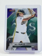 NICK KURTZ 2025 BOWMAN'S BEST PURPLE ROOKIE /250 #42 ATHLETICS Q2277