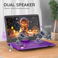 17.5  Portable DVD Player with 15.6  HD Screen, 6-Hour Rechargeable Battery,