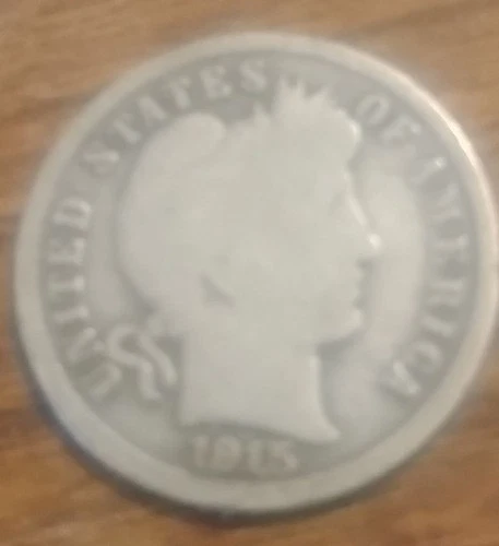 1915 S Barber Dime 90% Silver ***Better Date*** San Francisco Mint 100+ Yrs Old