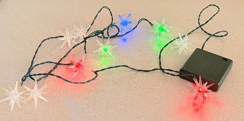 10 LED Twinkling Color Changing Star Lights Multiple Colors AA Batteries 72" - Picture 4 of 8