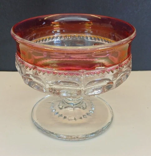 Vintage Indiana Glass King's Crown  Thumbprint Sherbet Champagne Glass