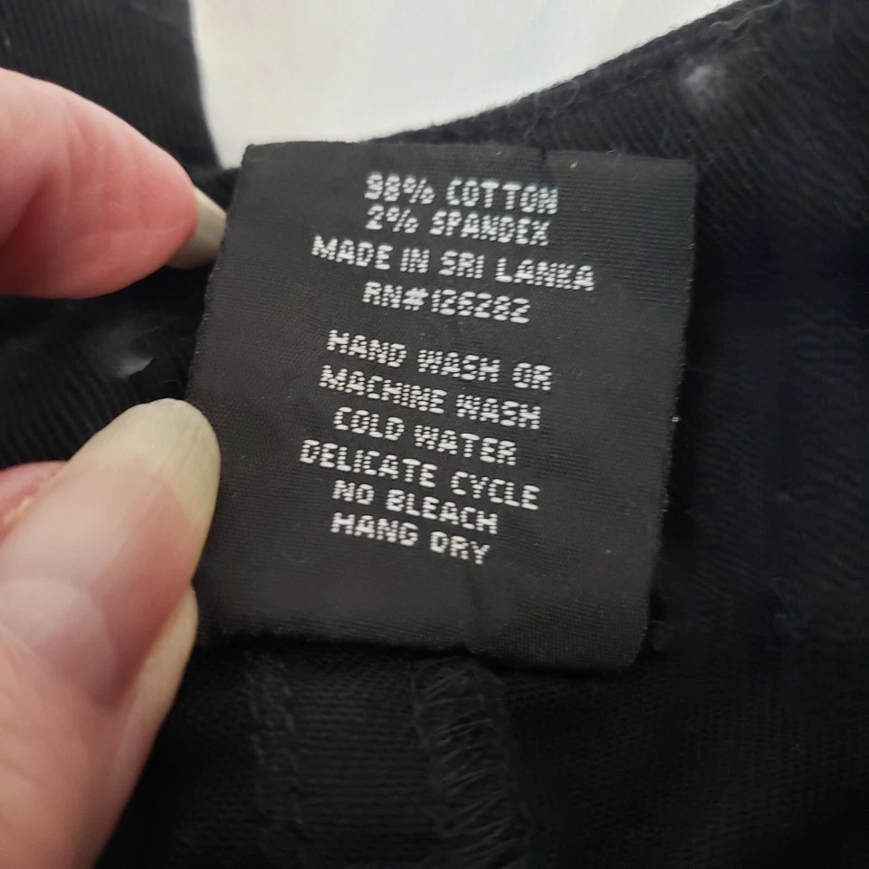 Mikeen Womens denium shorts black size 22 13.5 inseam Foto 4 de 4