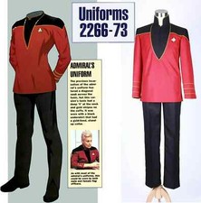 Star Trek Admiral's Uniform Jacket Pants Set Halloween Cosplay Costume