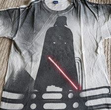 Star Wars: Darth Vader T-Shirt Men Size Large Death Star AOP Official Licensed