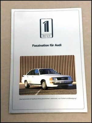 1987 1986 Audi 100 Aero Package by Treser Factory Car Sales Brochure Folder