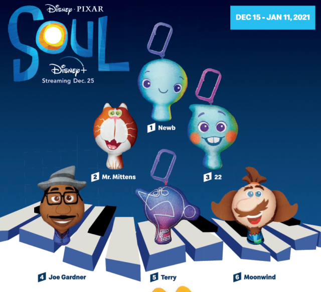 2020 McDONALD'S Disney Pixar Soul HAPPY MEAL TOYS Full Set