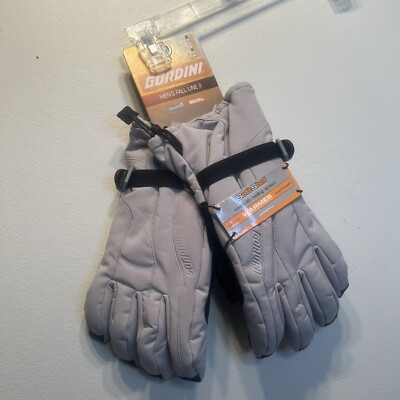 NEW Men's GORDINI Ski Aquabloc Waterproof Warmer Soft Shell Gloves L Gray Black