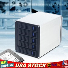 HDD Enclosure Hot Swap Cage 5-Bay 3 x 5.25" Drive Bays 5x SATA 3.5"/2.5"Sas HDD