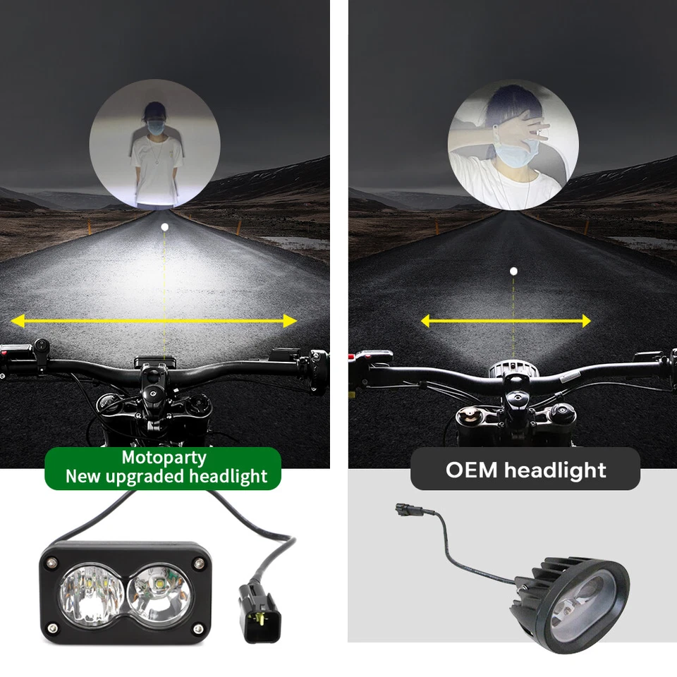 For Talaria Sting MX4 R Sport Headlight Kit Plug N Play Spot Flood Led Pod Combo - Image 3 of 4