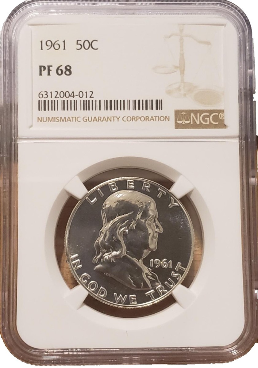 NGC PF66 1961 アメリカ フランクリンハーフダラー銀貨 USA銀貨 ハーフダラー/50セント フランクリン大統領像/1952年銘