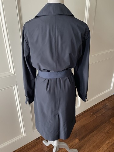 Brooks Brothers Women’s Navy Wrap Trench Coat 14p - Picture 2 of 11
