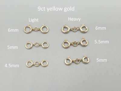 9 kt Gold Verschluss Verbinder 9 Karat massiv Gelbgold 2 Schrauben Federring Ersatz 1 Stück