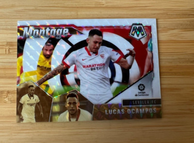 2020-21 Panini Mosaic La Liga - Lucas Ocampos Montage White Mosaic /25