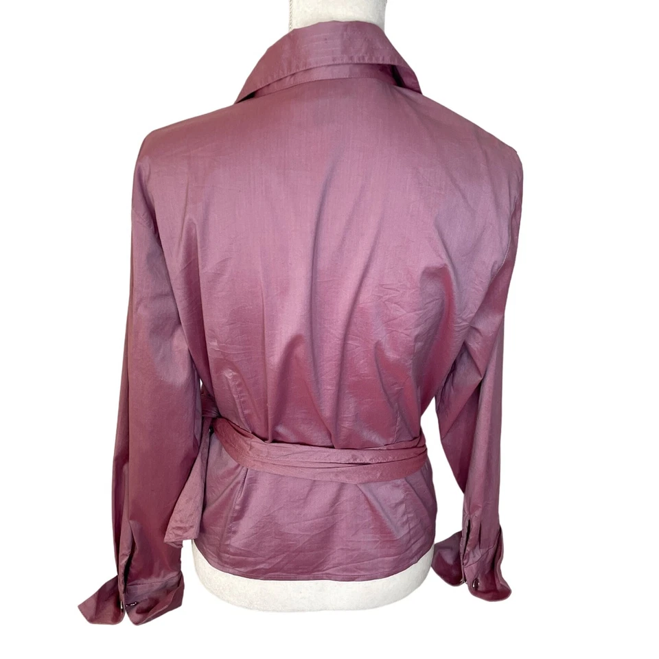 Blusa Top Clásica Entier Iridiscente Envolvente Mujer 14 Púrpura Femenina Foto 2 de 4