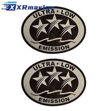 2 pezzi adesivo grigio chiaro ultra basse emissioni 3 stelle per Mercury/Johnson/Yamaha