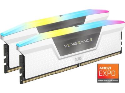 CORSAIR Vengeance RGB 64GB (2 x 32GB) 288-Pin PC RAM DDR5 6400