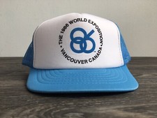Expo 86 Snapback 1986 Vtg Hat Vancouver Canada Mesh Trucker Kids Youth
