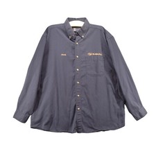 Blue Generation Men's Subaru Uniform Work Shirt 2XL Blue-Greenish Embroidered