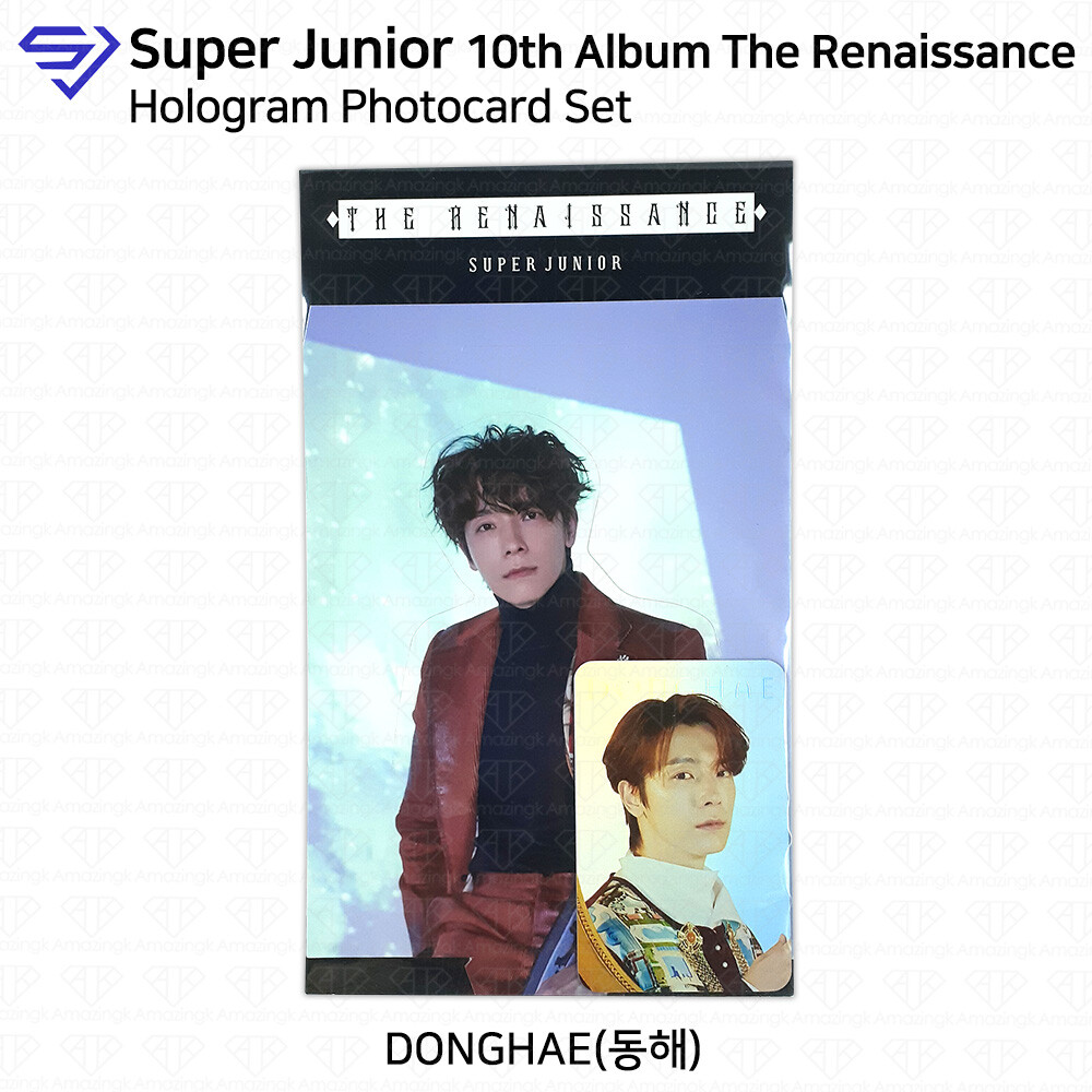 アイドル SUPER JUNIOR HOLOGRAM PHOTO CARD SET Super Junior 10th Album The Renaissance Official Hologram