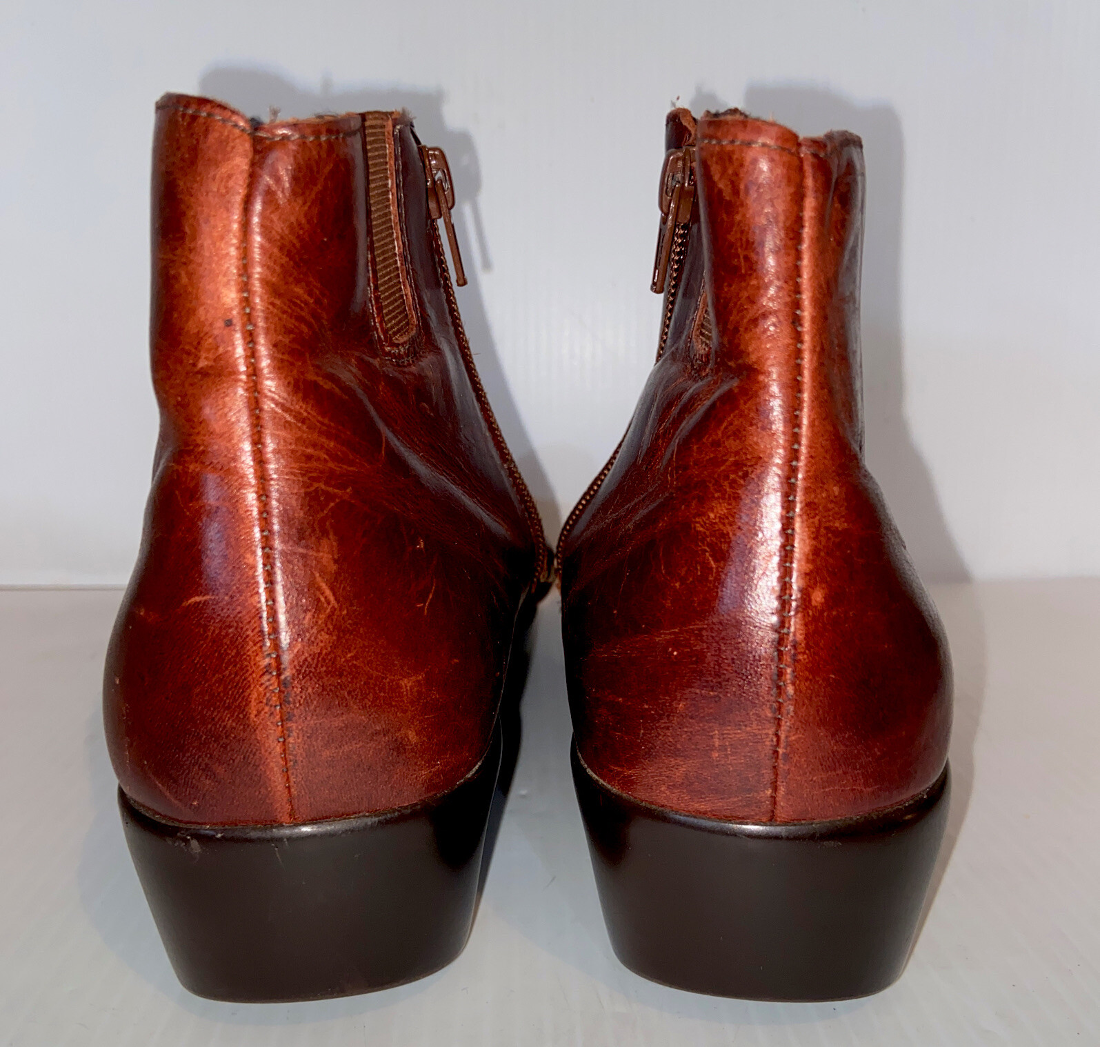 SAS Jade Wedge Ankle Boots Booties Chestnut Brown Sid… Gem