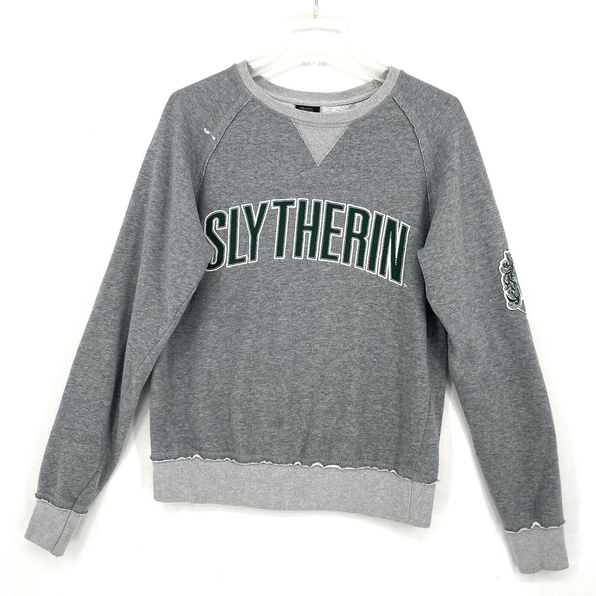 Harry Potter Sweatshirt Adult Small Gray Slytherin Sweater