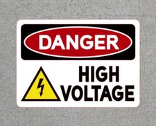 Danger High Voltage Decal Vinyl Sticker Sign Safety Electric Shock Warning Danger High Voltage Decal Vinyl Sticker Sign Safety Electric Shock Warning