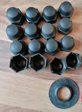 16 FORD Radmutternabdeckungen & 1 Rosette für Fensterkurbel