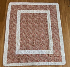 Vintage Antique Hand Stitched Patchwork Quilt 98" x 83" Granny Handmade
