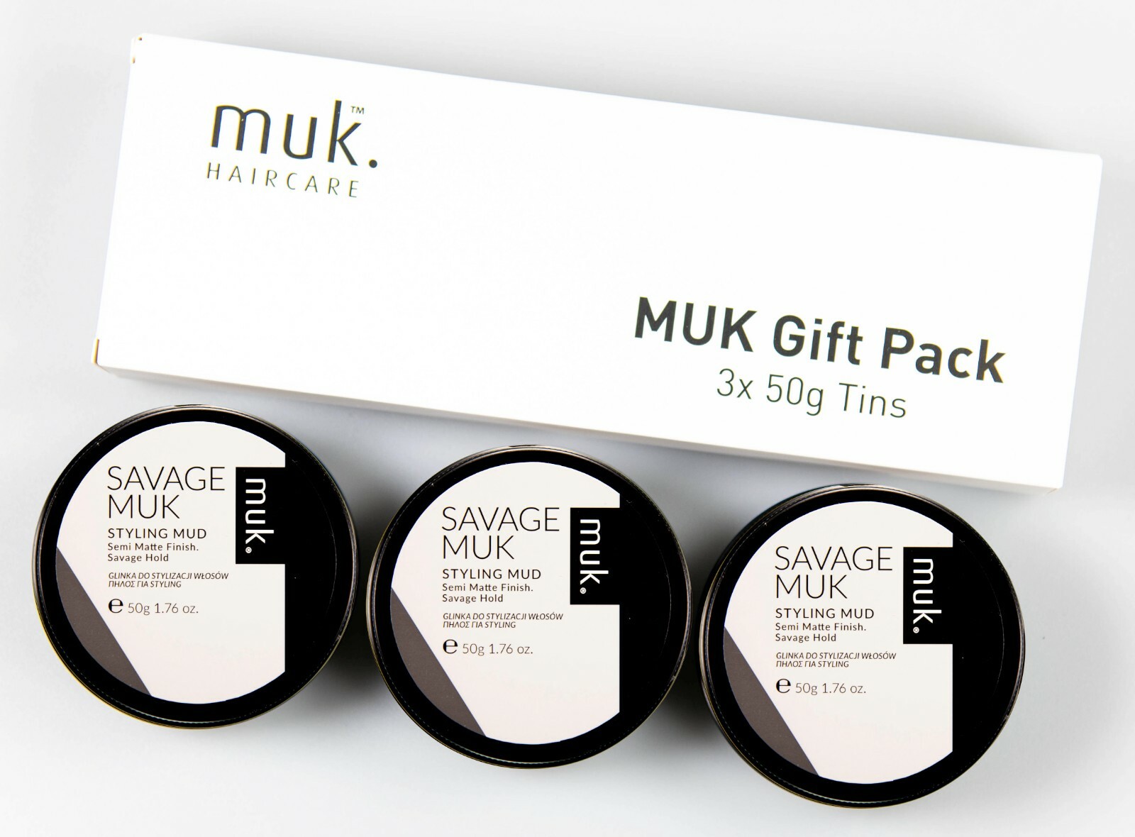 Savage Muk Triple Pack 3x 50g Tins Ultimate Hold Mud (£7.32 each) Revised pack
