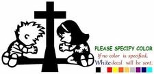 kids at Cross Vinyl Decal Sticker Car Window Bumper Wall Laptop 11"