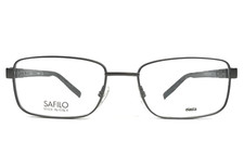 Safilo Elasta Eyeglasses Frames SA1068 UMV Gunmetal Gray Horn Wire Rim 54-18-140