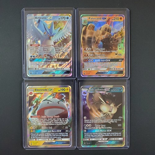 Pokemon Ultra Rare GX Cards Articuno, Raticate, Palossand, Electrode
