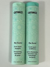   Amika The Kure Bond Repair Shampoo 9.2oz, Conditioner 9.2oz Dry  Damaged Hair